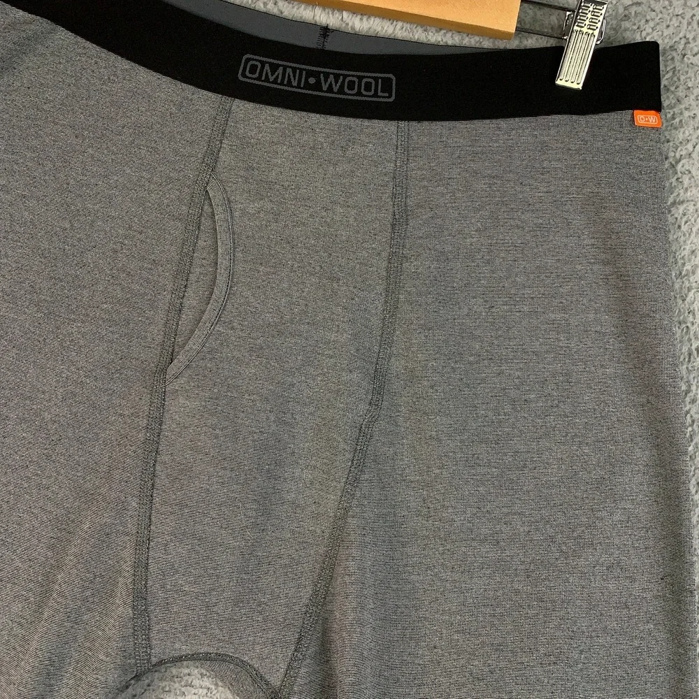 Omni-Wool Base Layer Pants Men's XL Gray Thermal Wool Blend Leggings Long John